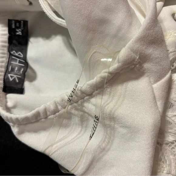 White Lace-Up Halter Bodysuit - Picture 10 of 15